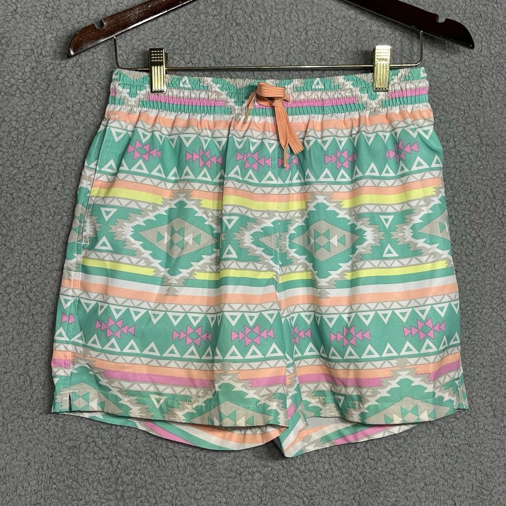 Chubbies Shorts Mens Medium Multicolor Aztec Swim Trunks 5.5 Inseam Drawstring